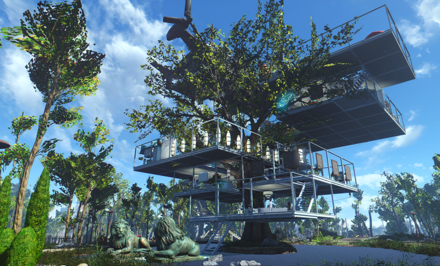 Fallout 4 Gpg S Glass Treehouse Futureretro Player Home Settlement Mod List Girlplaysgame