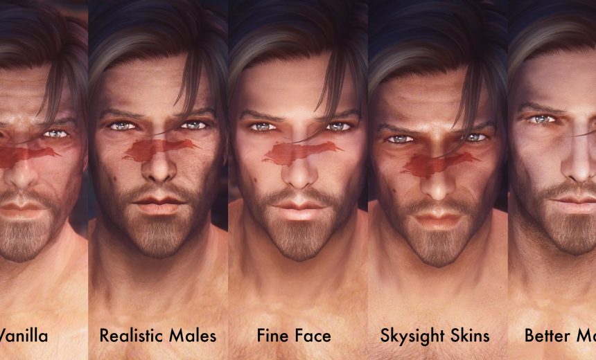 skyrim female face textures